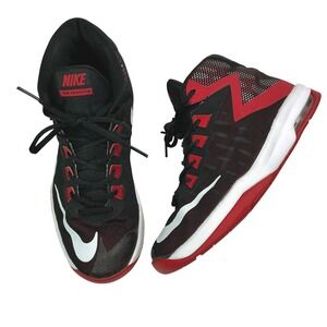 Nike Air Black Devosion Basketball Shoes Kids 7Y 845081-003 Red White High Top